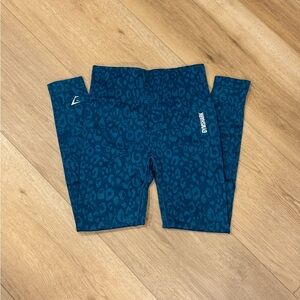 Gymshark Blue Leopard Leggings